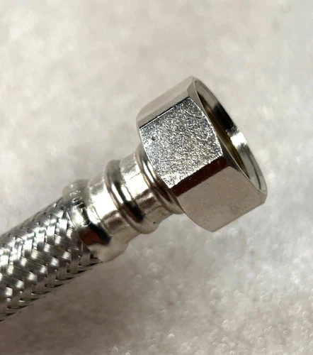 PROFLO PFX146322 3/8" COMP x 1/2 FIP x 12"  Braided Stainless Water SUPPLY LINE - Picture 4 of 4