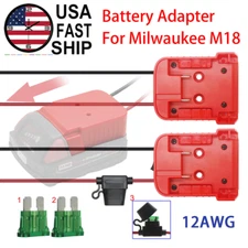 DIY Battery Adapter Power Wheels Dock Robotics Compatible with Milwaukee M18 18V