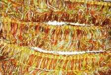 NEW - 20 Feet Multicolor Fabric 2 1/2" Trim / Fringe for Pillows / Furniture