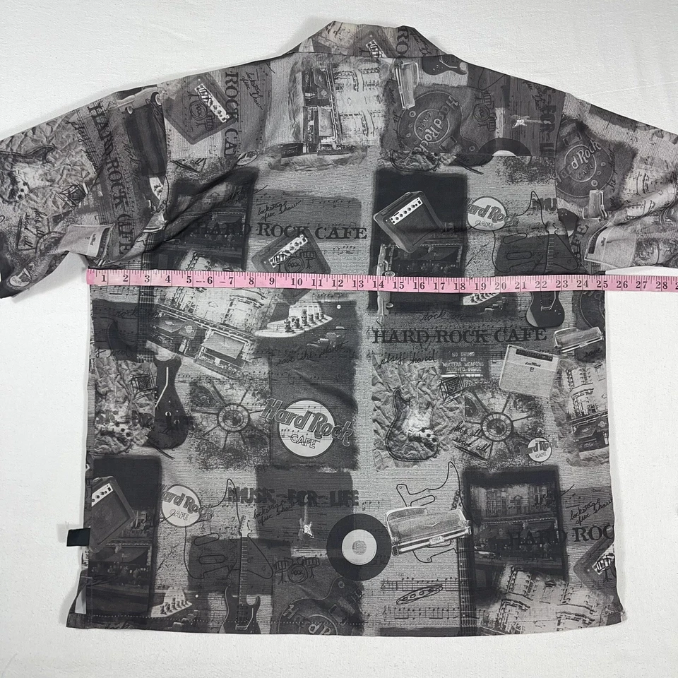 Camisa Hard Rock Café Las Vegas Para Hombre Talla L Botón Delantero Deletrear Foto 4 de 4