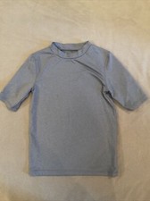 Cat Jack kids rashguard swim top medium 8-10 boy solid grey