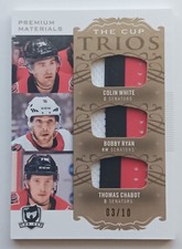 2018-19 UD The Cup Trios Premium Chabot / Ryan / White /10 Ottawa Senators 