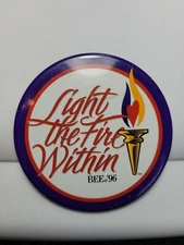 LONGABERGER Light The Fire Within BEE '96 Convention PINBACK Pin Button