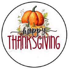 HAPPY THANKSGIVING ENVELOPE SEALS LABELS STICKERS PARTY FAVORS