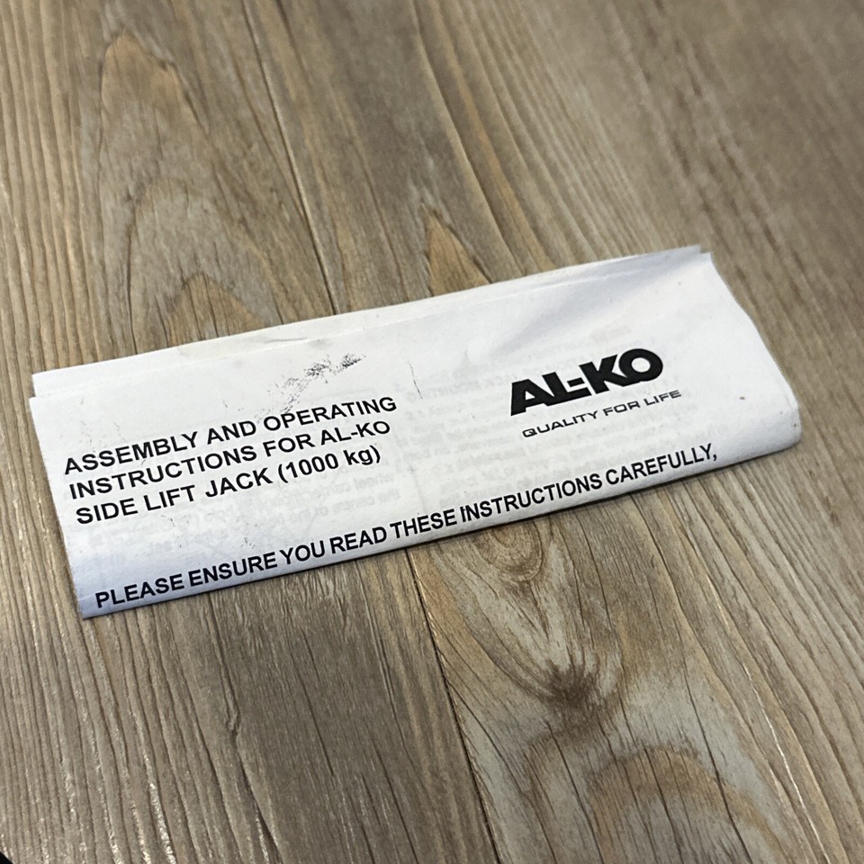 Alko Caravan Side Lift Jack Max Load 1000kg Fast Postage VAT