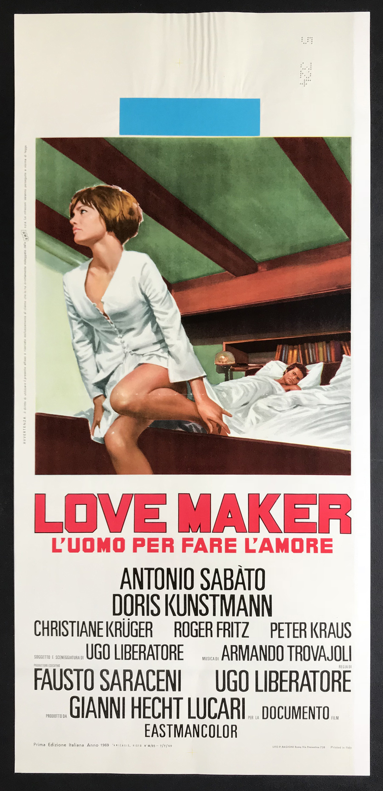 Locandina originale film Lovemaker - L'uomo per fare l'amore (1969) - Regia di Ugo Liberatore