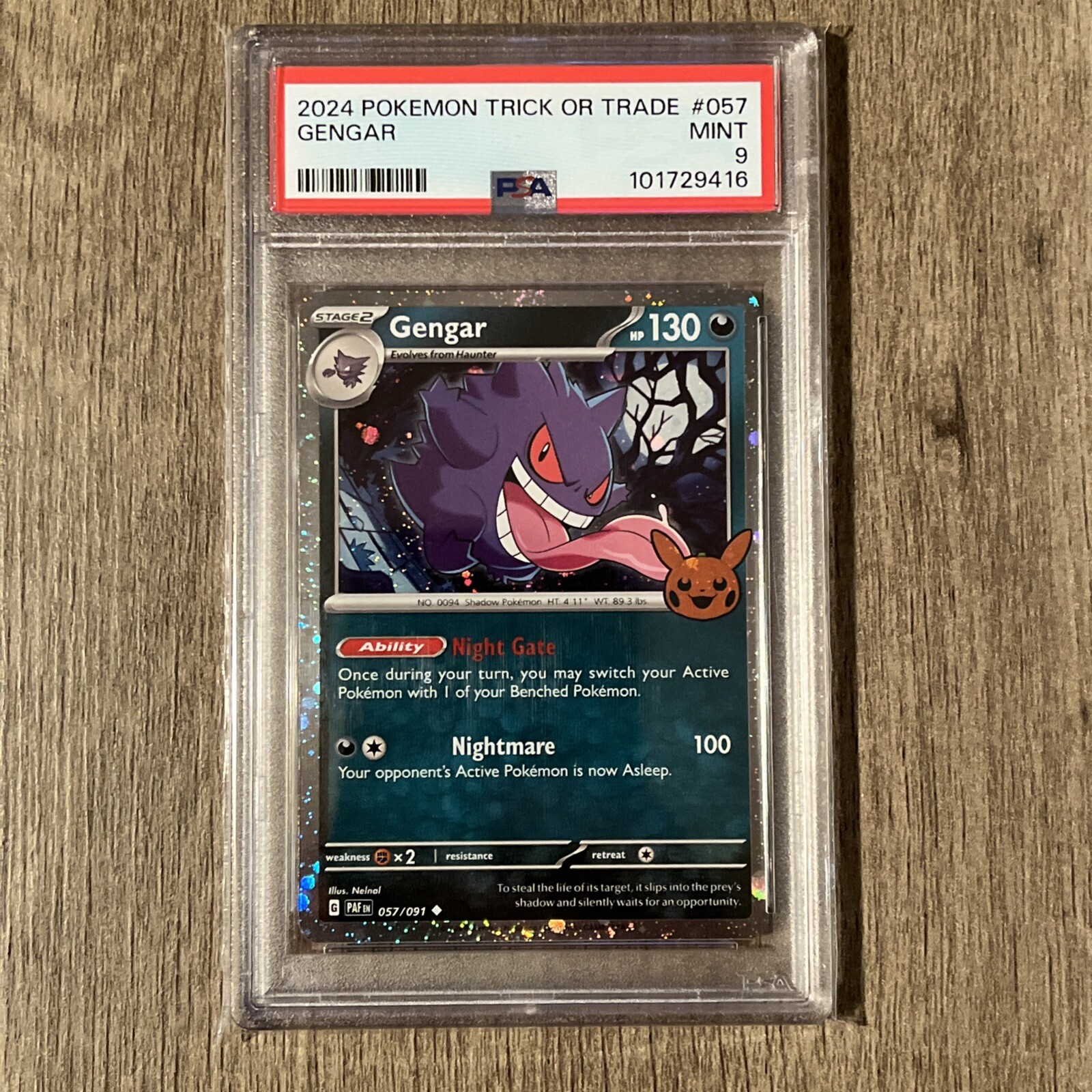 2004ポケモン Zukan FRLG Gengar 096 ゲンガーpsa10