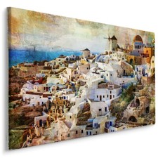 Quadro su tela TELA QUADRO DA PARETE stampa artistica XXL Santorini Grecia isola 1339