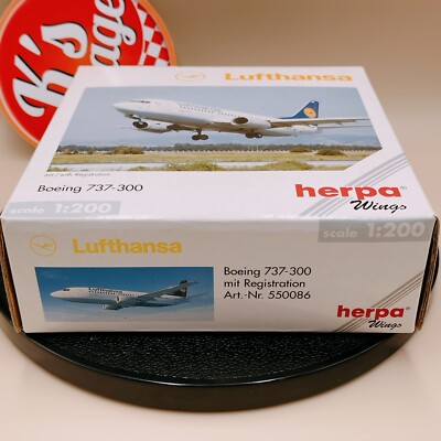 herpa wings 1/200 Boeing 737-300 Lufthansa D-ABEN 550086 plastic