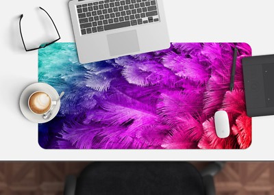 3D Brilliant Fluff 4 Texture Non-slip Office Desk Mouse Mat Big Keyboard Game
