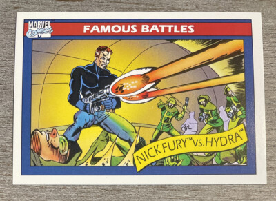 Nick Fury vs Hydra 1990 Marvel Comics Universe Series 1 Battles #107 *107e*
