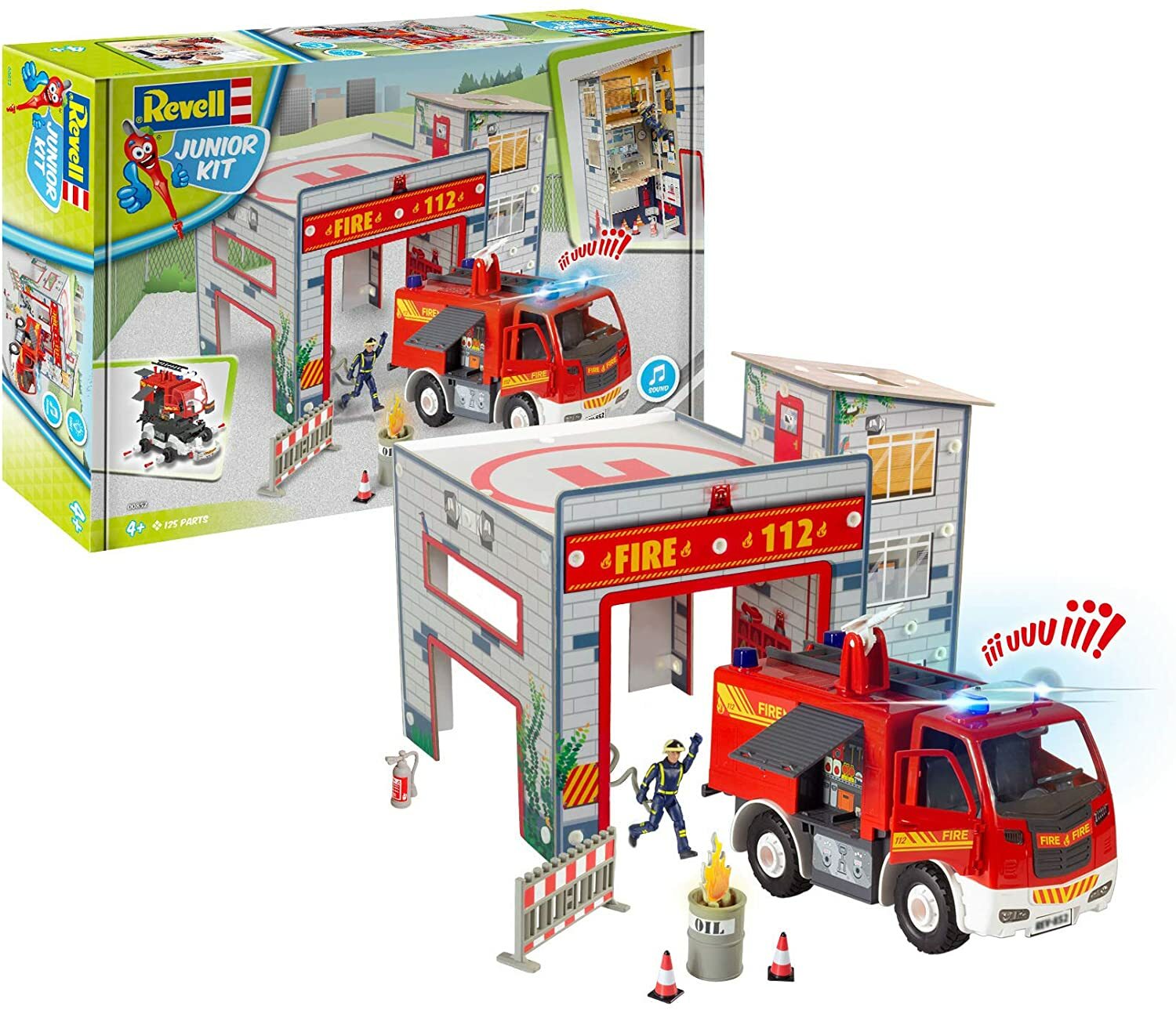 Caserne pompier Revell Junior Kit 00852 le cadeau d'anniversaire rouge idéal