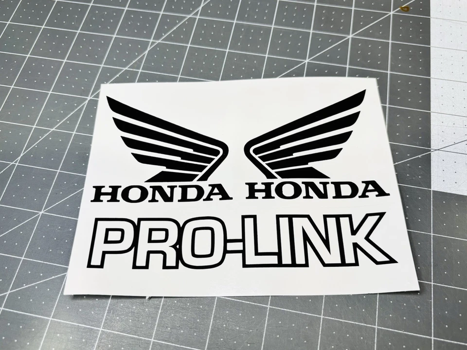 TWO Honda Pro Link Die Cut Vinyl Decals XR CR XL ATC TRX Dirtbike Motorcycle - Image 2 of 4