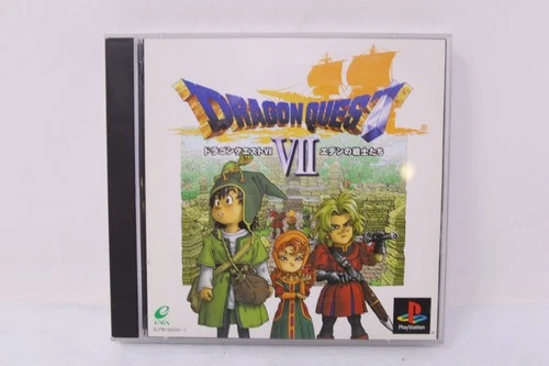 Dragon Quest VII 8 Eden No Senshi-Tachi 2-Disc Playstation 1 PS1 Japan Region