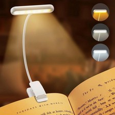 14LED USB Rechargeable Book Light Clip-On Reading Lamp Warm Cool Daylight - NEW