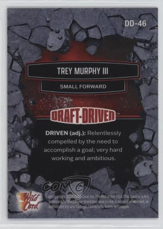 2021-22 Wild Card Alumination Draft-Driven Red Trey Murphy III #DD-46 Rookie RC - Image 2 of 2