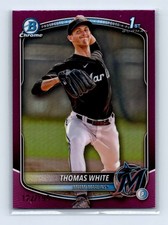 2025 Bowman - Chrome Prospects Thomas White #BCP-69 Fuchsia Refractor /199 (RC)