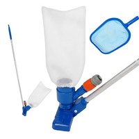 Pool Reinigungsset Poolsauger Kescher Poolkescher Bodensauger BüRste 3-Teilig