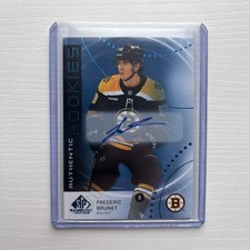 2025-26 SP Game Used FREDERIC BRUNET Authentic Rookies Blue Auto- Boston Bruins