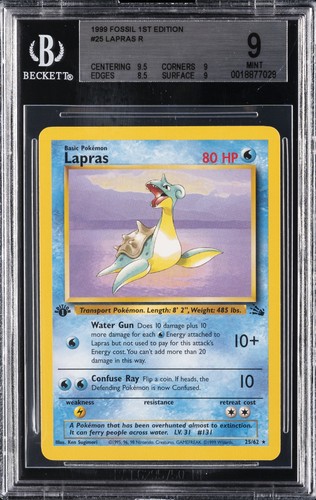 Lapras (1st Edition) graded BGS 9 for sale on eBay