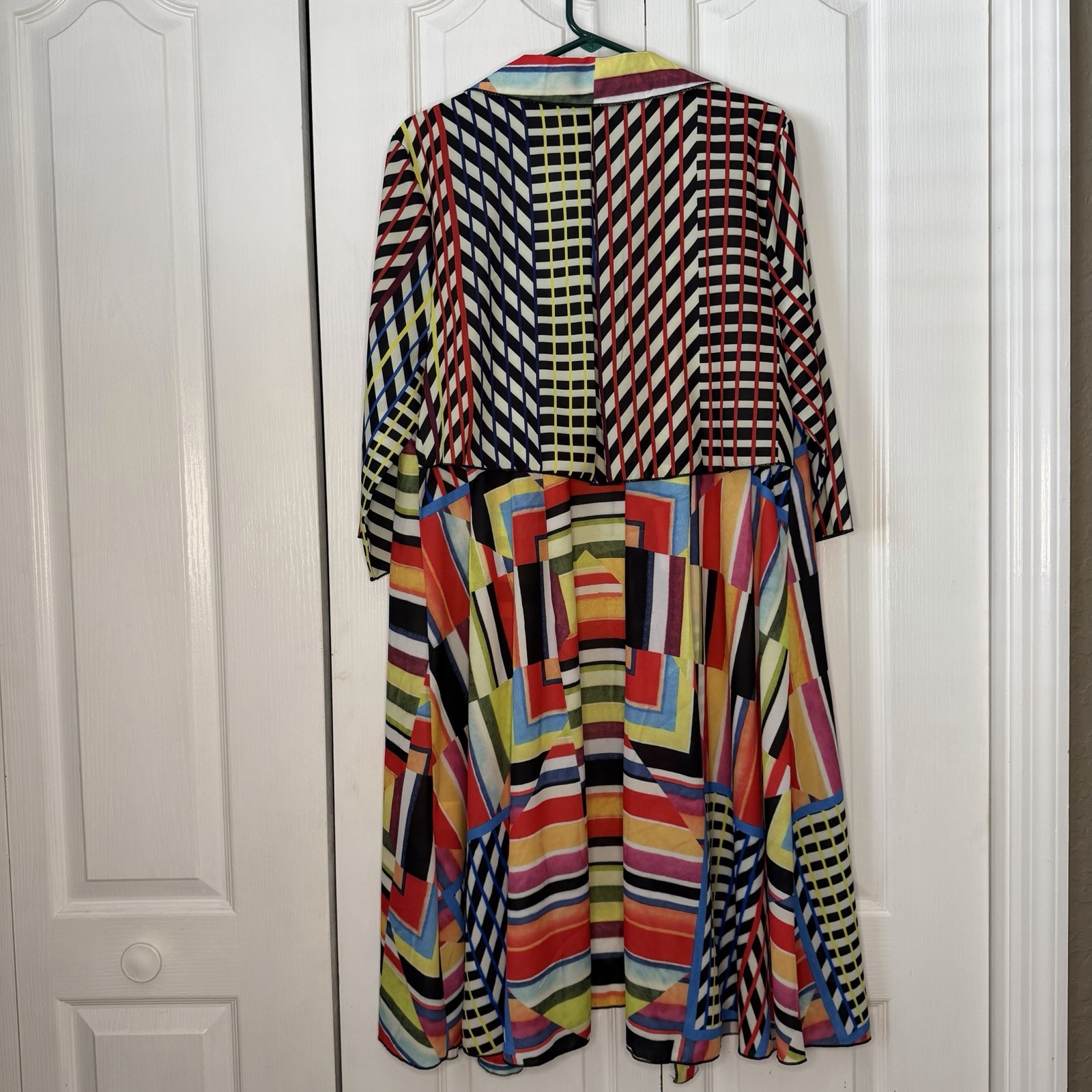 Colorful Geometric Patterned duster cardigan or s… - image 5