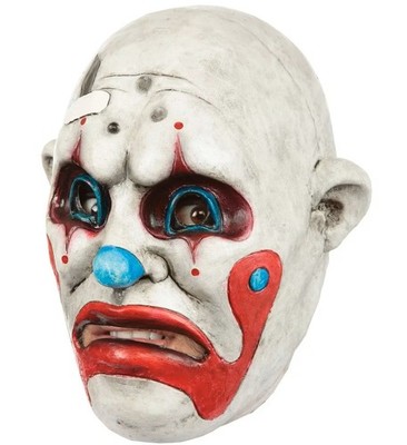 Ghoulish Productions Tex Gang Sad Clown Adult Latex Mask Halloween Blue Eyes