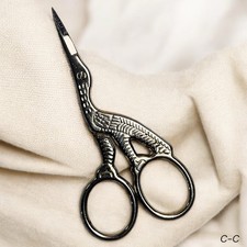 Vintage-Style Stork Embroidery Scissors   3.5" Sewing Tool for Crafts