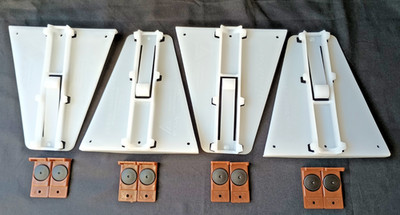 LOT of 4 Delta Drawer Glide Systems, Track Guides R 7260 & 8 Support Pads NOS