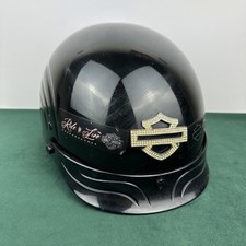 Medio casco Harley-Davidson Bling Rhinestone Skyline DOT para mujer - talla XS