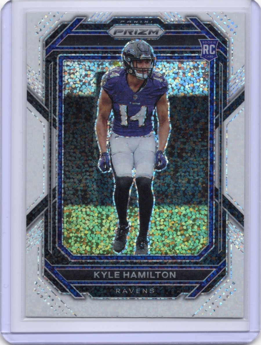 2022 Panini Prizm Kyle Hamilton White Sparkle #342