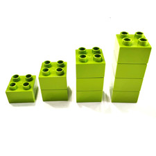 Lego Duplo 2x2 Blocks Bricks Lime Green 10 pc. C1