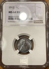 1912-P Lincoln Wheat Cent Penny 1c NGC MS64 BN Brown