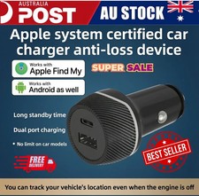 Smart Hidden GPS Car Tracker & Dual USB-C Charger for Apple Find My & Android