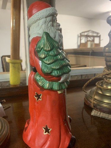 Vintage Ceramic Santa Claus Figurine Tealight Holder - Picture 7 of 7