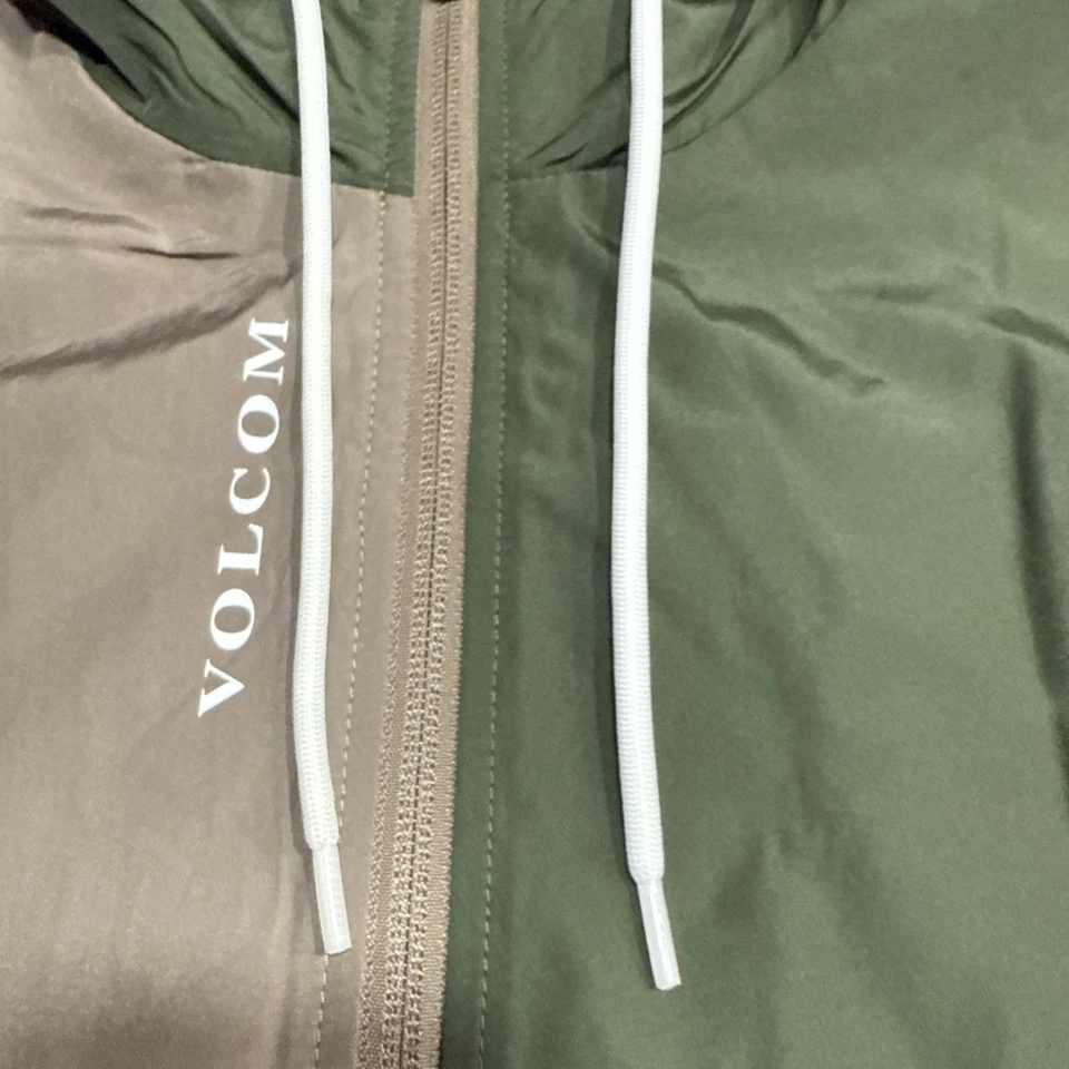 Volcom Marlin Windbreaker Jacket Green Brown Mens Size Large NWT $65 - Image 4 of 4