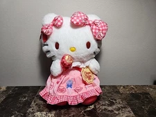 Sanrio Hello Kitty Pink White Chupa Chups Plush Toy Doll Bow Gingham Lollipop