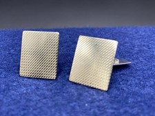 HS Signed Vintage 835 Silver Gold Fronted Cufflinks 