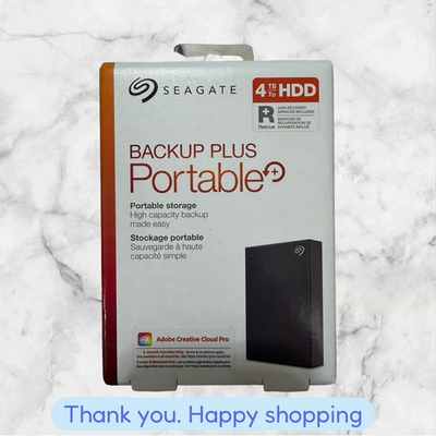 #ad #ad Seagate STHP4000400 4TB External 2.5in. Hard Drive Black NEW SHIPPING $90.00
