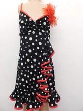 Dance Costume Medium Child Red Weissman 5337 Jazz West Side Story Ruffles