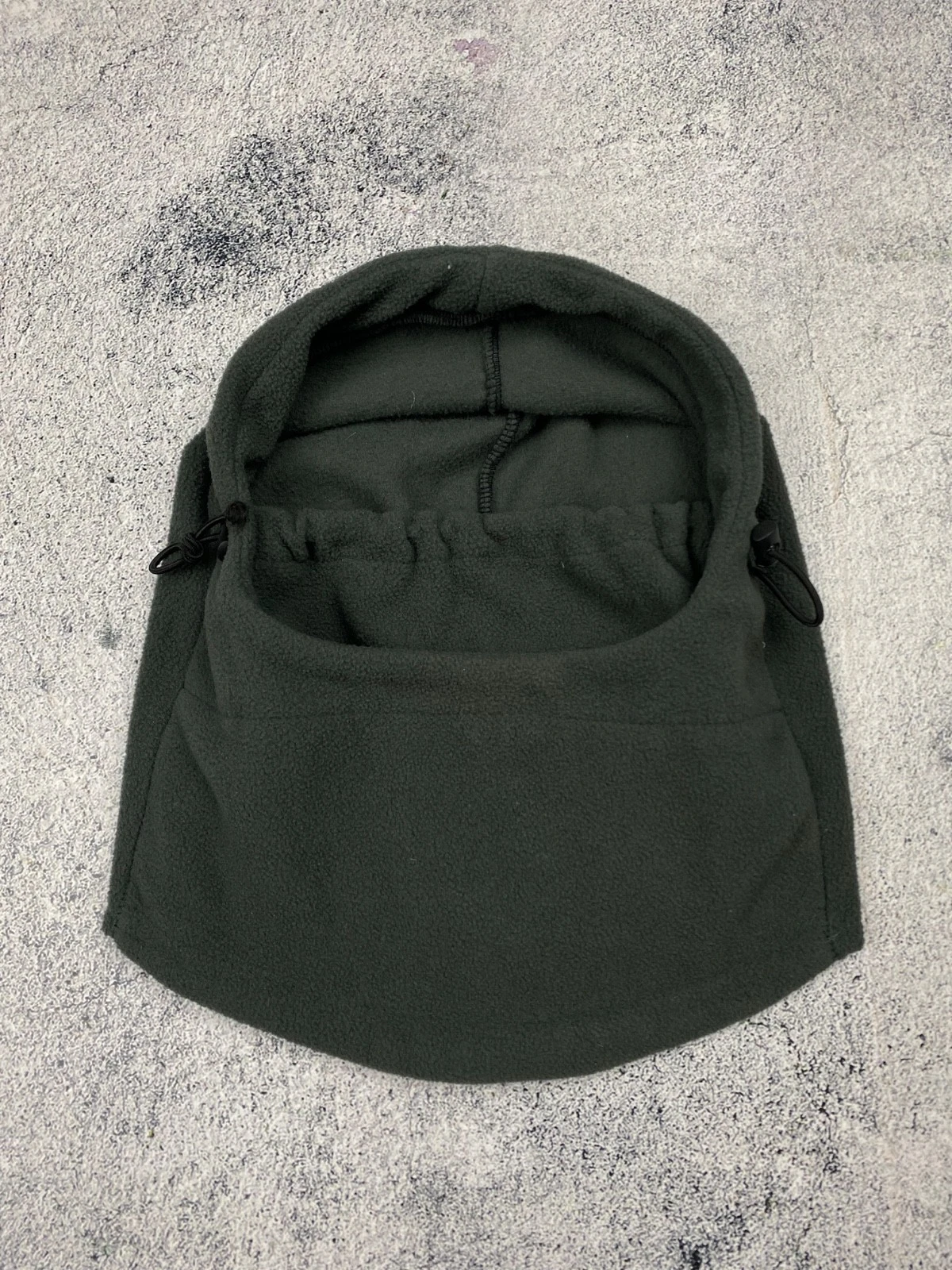 Fleece Balaclava One Piece Outdoor Ski Hood Neck Gaiter Snow Mask in Black