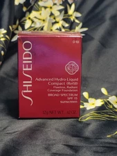 Shiseido Advanced Hydro-Liquid Compact Refill GOLDEN BROWN D10 GLO.10883, .42oz.