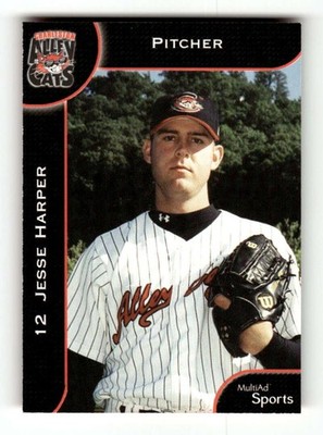 2002 Multi-Ad Charleston Alley Cats #8 Jesse Harper NM-MT BXCP02