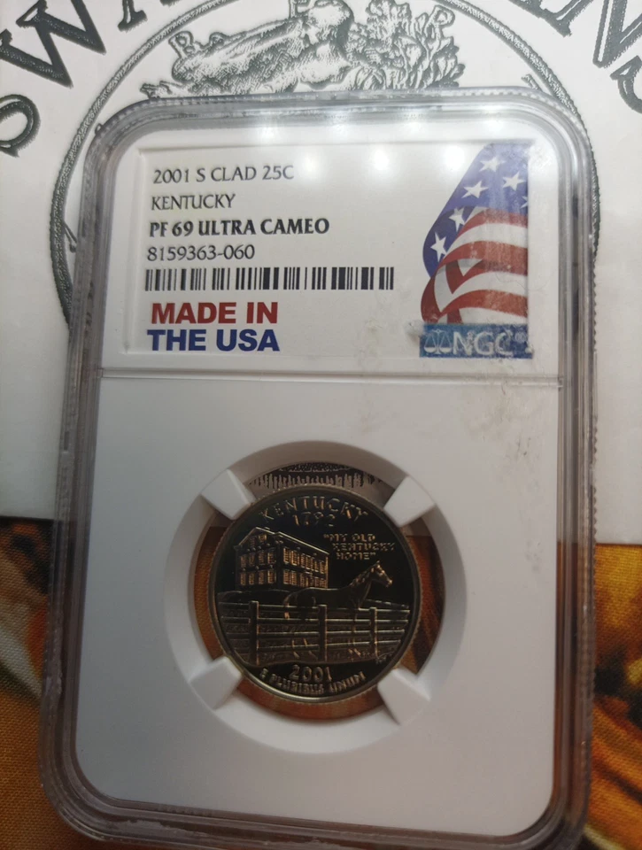 2001 S KENTUCKY NGC PROOF 69 ULTRA CAMEO SILVER EF130 - Image 2 of 3