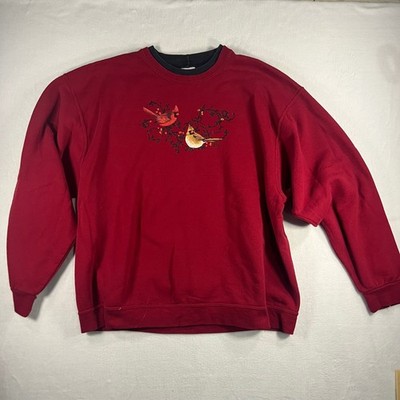 Artisans Apparel Cardinal Bird Crewneck Sweatshirt XL Red