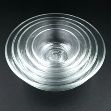 Set of 5 Duralex France Clear Glass Prep/Nesting Mixing Bowls 1–10 oz