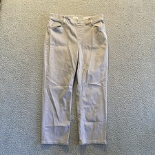 J Jill High Rise Jeans 8 Womens Straight Leg Raw Hem Stretch Denim Cropped