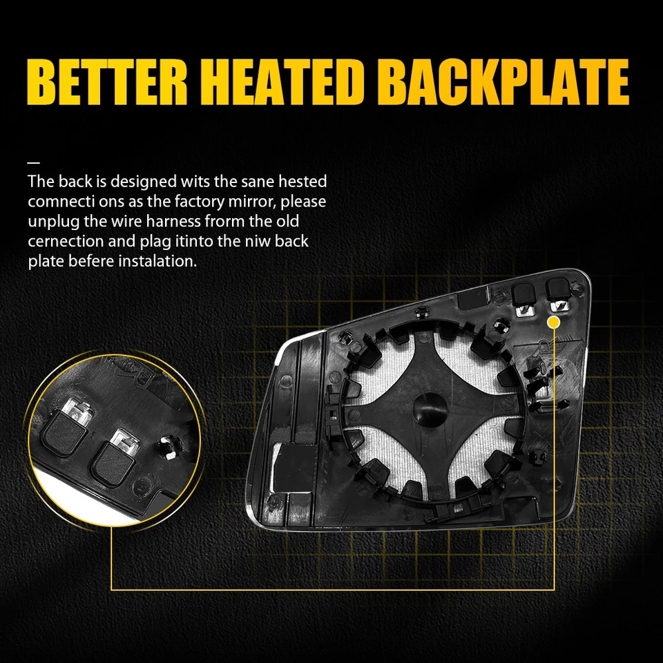 Espejo de cristal lado pasajero para 10-18 Mercedes-Benz E350 E550 E400 CLS550 CL550 Foto 2 de 4