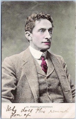 Mr. Forbes Robertson Portrait handkoloriertes Theater England RPPC Vintage Postkarte