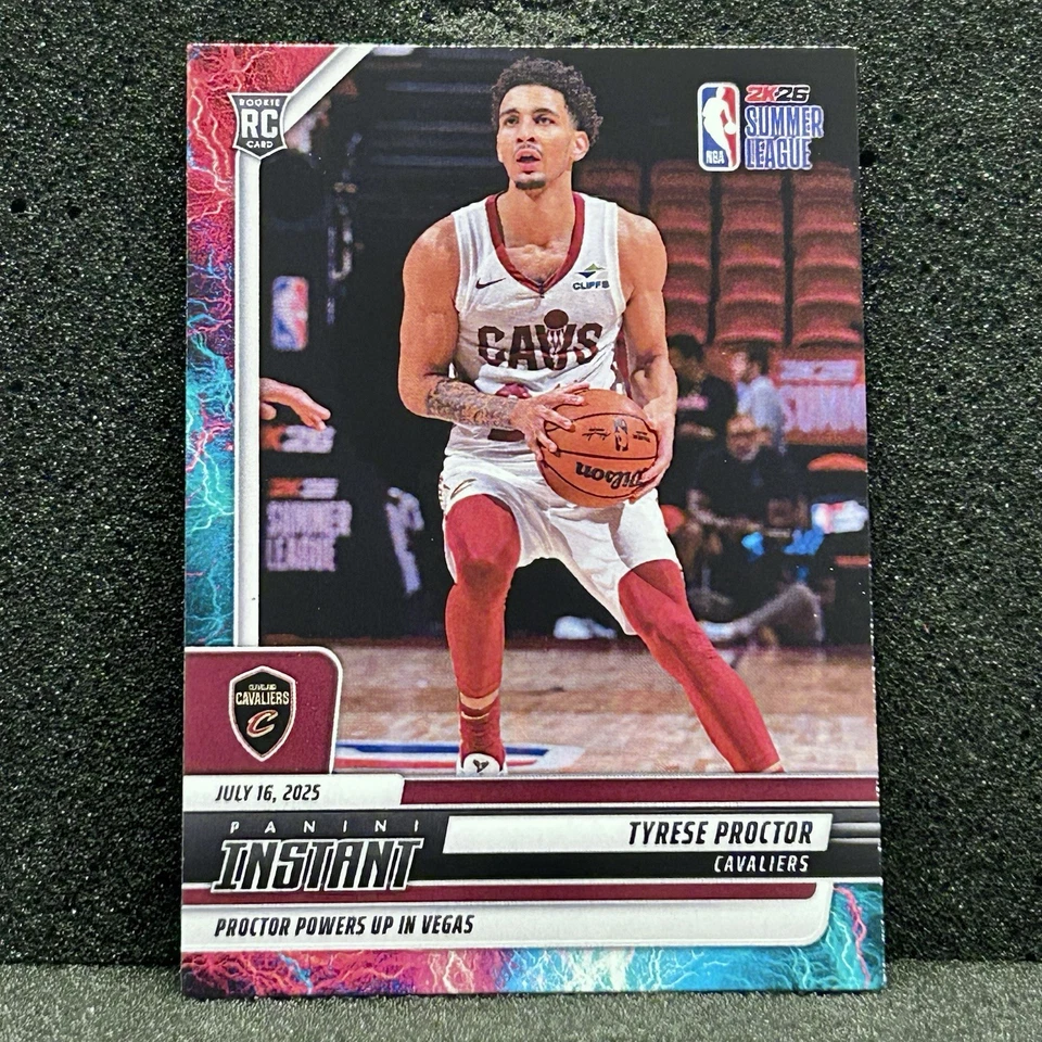 Tyrese Proctor /5 Lightning Rookie Card SSP 2025-26 Panini Instant #36 - Image 3 of 4