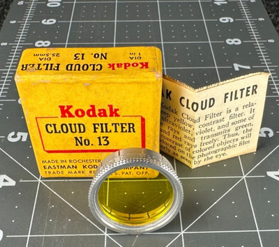   NOS - KODAK Push-In CLOUD FILTER No. 13 YELLOW   1 Inch - 25.5mm  P222